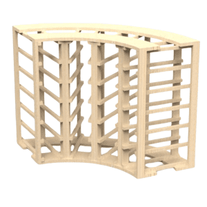 24 Bottle Curved Corner Wine Cube