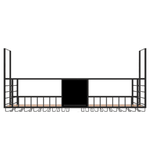 Cieling Hanging Wine Rack with Glass Hanger