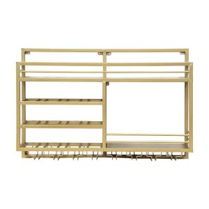 Gold Liquor Wine Rack Wall Mounted Shelf