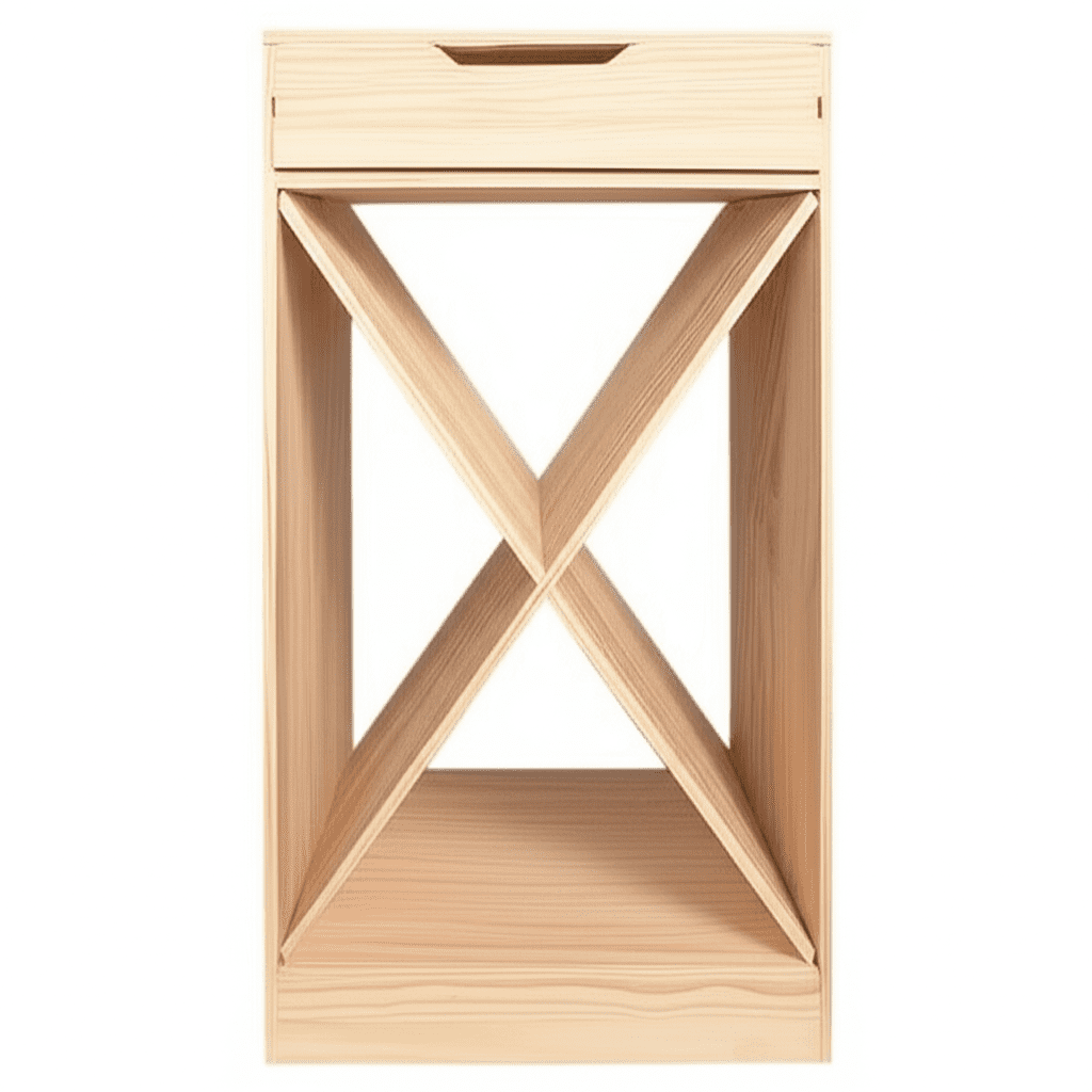 X Timber Wine Cube with Drawer