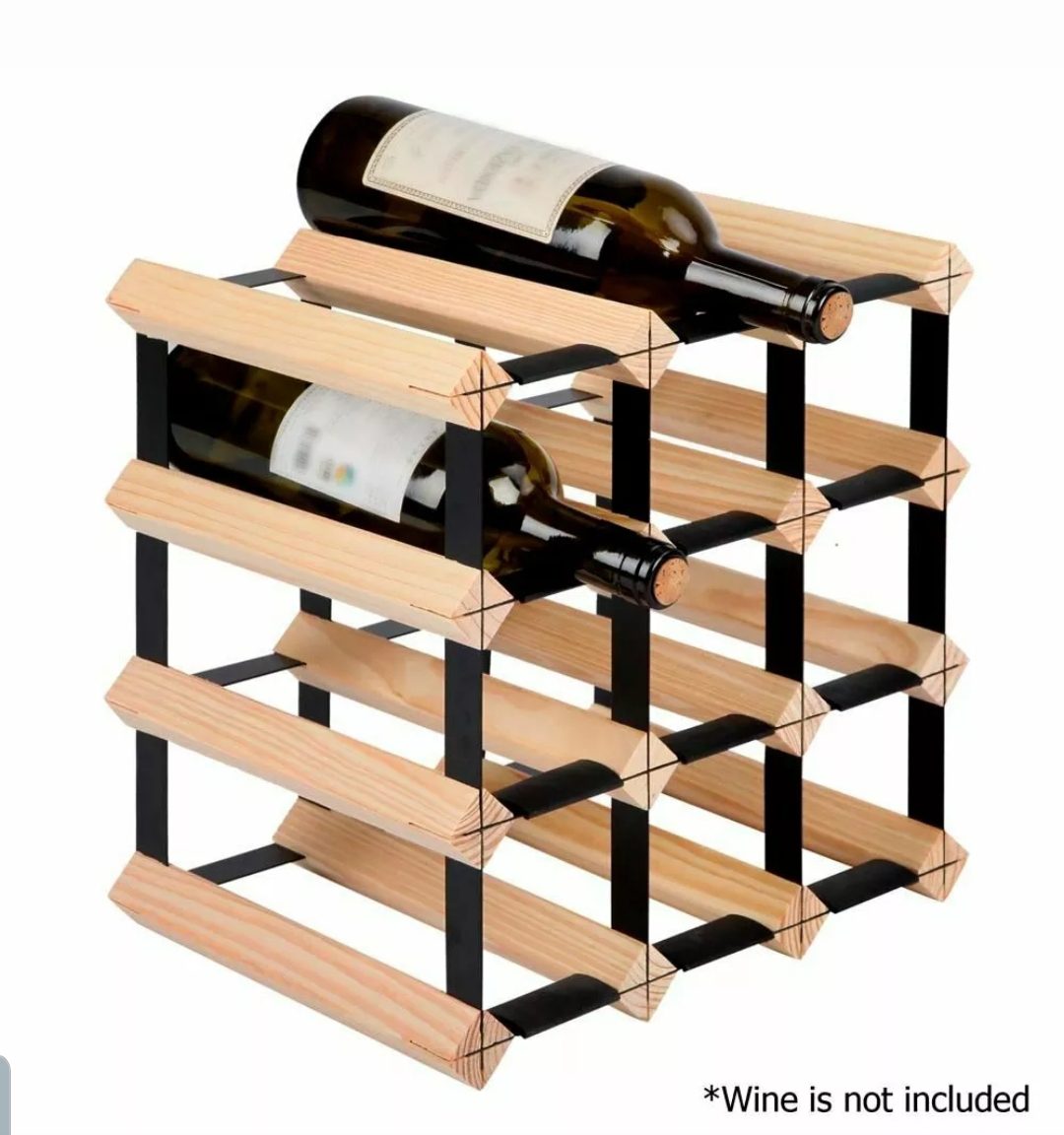 12 Bottles Timber Wine Rack - Image 4