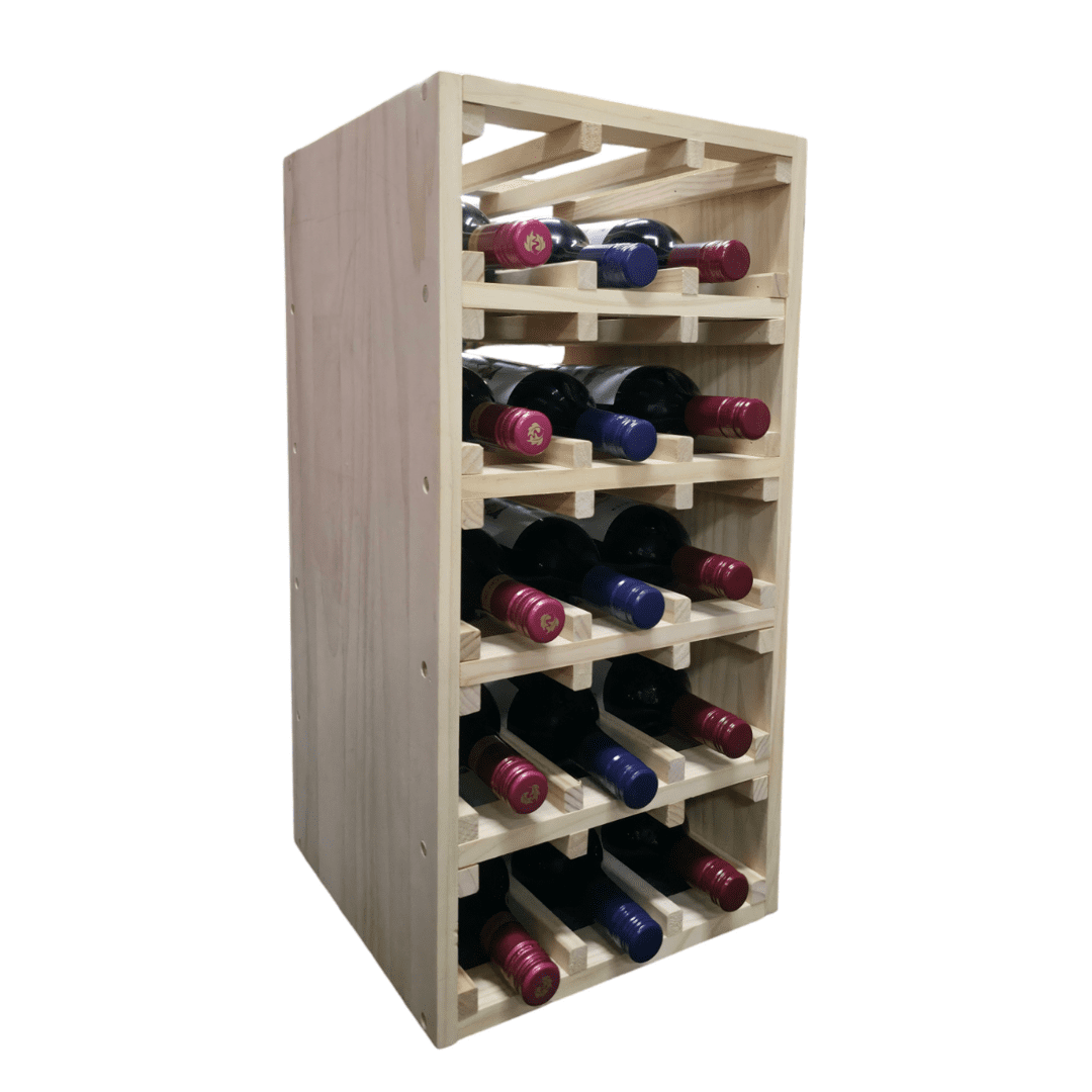 15 Bottles Wood Wine Cube - Image 3