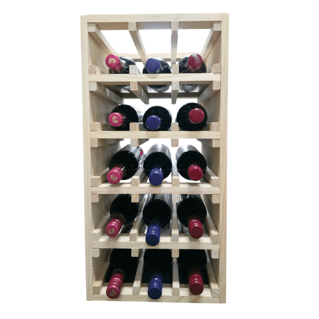 15 Bottles Wood Wine Cube - Image 4