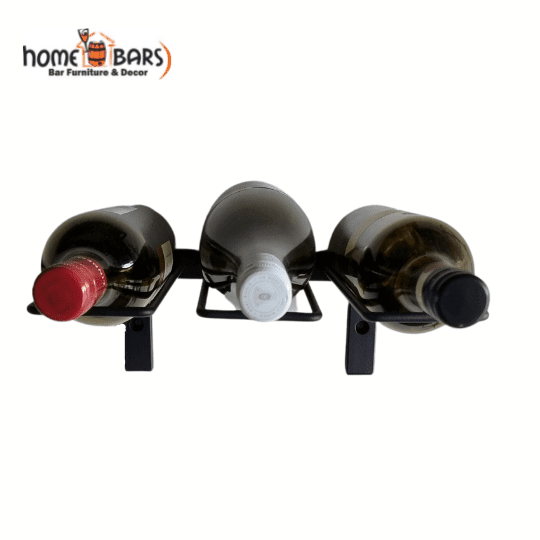 3 Bottle Wall Mounted Wine Rack or Wine Glass Hanger - Image 2